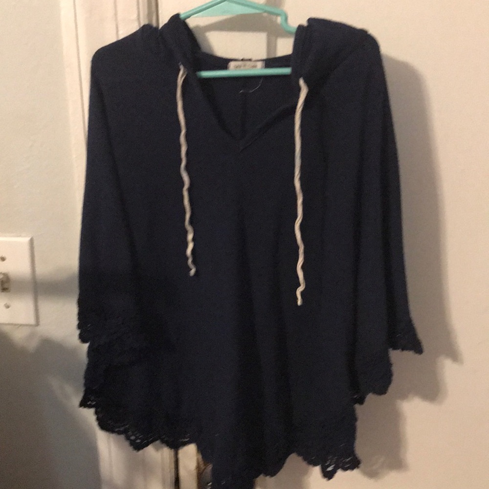 Navy boutique shawl